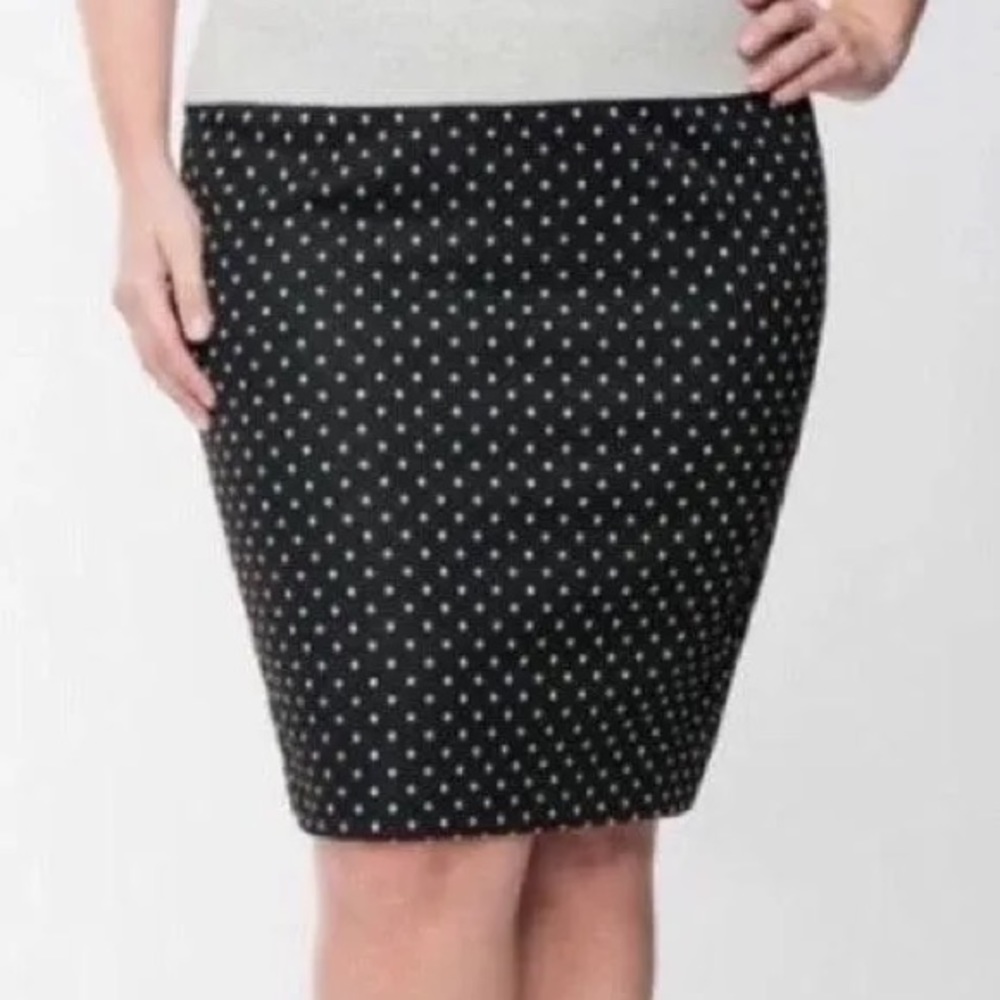 Lane Bryant Polka Dot Ponte skirt